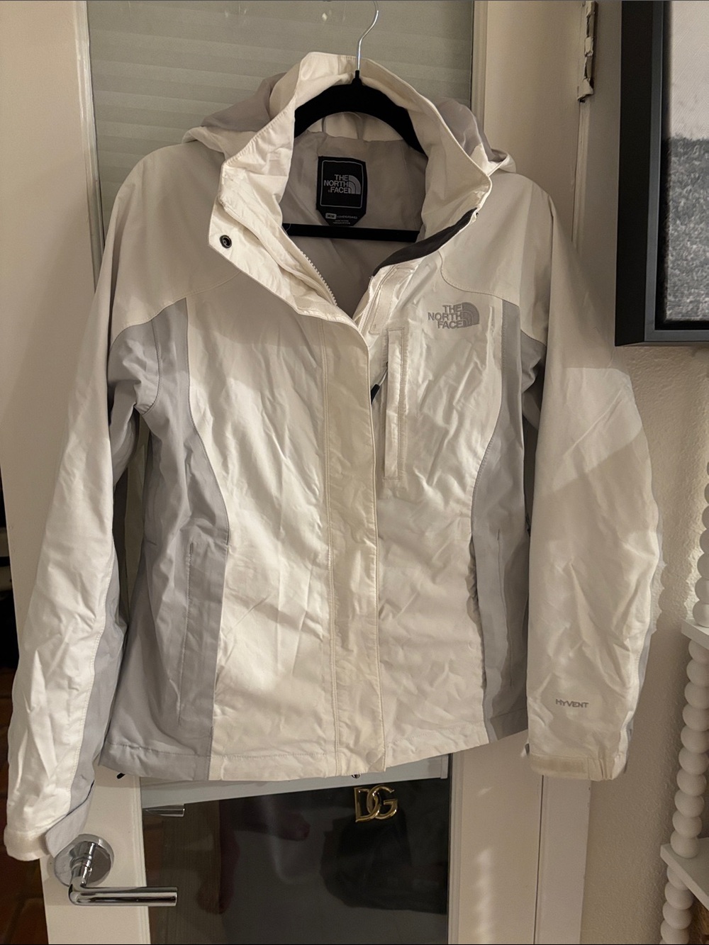 The North Face Women's White & Light Gray Ski Jacket
